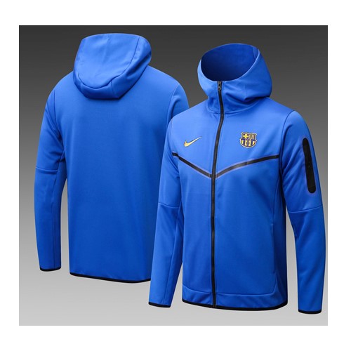 Chaqueta Con Capucha Barcelona 2024 2025 Azul